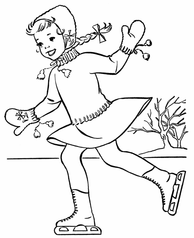 Plansa de colorat cu Patinaj 24 17